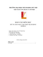 báo cáo môn học đề tà bảo mật cho thiết bị di động mobile