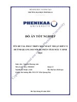 phát triển một số kỹ thuật hiển vi huỳnh quang soi nổi để phân tích mẫu y sinh học