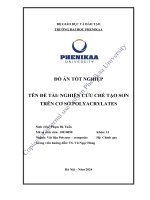 nghiên cứu chế tạo sơn trên cơ sở polyacrylates
