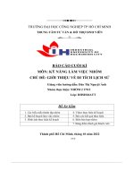 tiểu luận chủ đề giới thiệu về di tích lịch sử