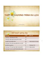 Bài giảng Thiết kế và điều hành tour du lịch