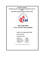 tiểu luận tiểu luận môn xử lý số liệu thực nghiệm