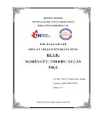 tiểu luận môn kỹ thuật ô tô chuyên dùng đề tài nghiên cứu tìm hiểu xe cần trục