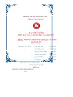 bài tiểu luận đề tài phân tích chiến lược định giá sản phẩm của kinh đô