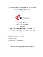 tiểu luận chủ đề các yếu tố ảnh hưởng đến mức chi tiêuhàng tháng của sinh viên khi vào đại học