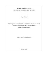 Luận văn thạc sĩ khoa học: Phân lập và đánh giá khả năng phân giải carbazole của vi khuẩn trong đất nhiễm dioxin tại sân bay Biên Hòa