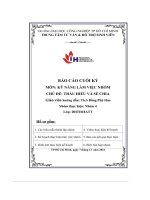 tiểu luận môn kỹ năng làm việc nhóm chủ đề thấu hiểu và sẻ chia