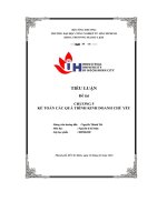 tiểu luận tiểu luậnđề tàichương 5kế toán các quá trình kinh doanh chủ yếu