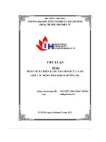 tiểu luận phân tích chiến lược sản phẩm của nam giới tác động đến serum dưỡng da