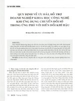 REGULATIONS ON INCENTIVES TO SUPPORT SCIENCE AND TECHNOLOGY ENTERPRISES TO APPLY DIGITAL TRANSFORMATION IN RESPONSE TO CLIMATE CHANGE