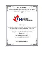 tiểu luận xác định và khắc phục các vấn đề về chất lượng dịch vụ đào tạo trường đại học văn lang