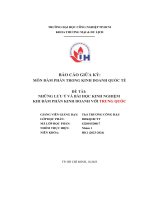 tiểu luận đề tài những lưu ý và bài học kinh nghiệm khi đàm phán kinh doanh với trung quốc