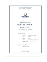 đồ án môn học thiết kế cơ khí