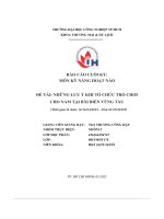 tiểu luận đề tài những lưu ý khi tổ chức tr chơicho nam tại bãi biển vũng tàu