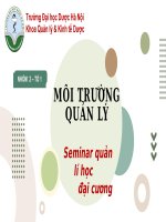 seminar quản lí học đại cương công ty cổ phần dược phẩm trung ương cpc1