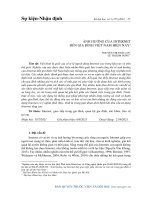 ẢNH HƯỞNG CỦA INTERNET ĐỐI VỚI GIA ĐÌNH VIỆT NAM HIỆN NAY