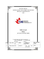 tiểu luận tiểu luận đề tài kỹ năng làm việc nhóm