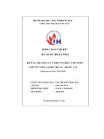 tiểu luận đề tài một số lưu ý khi tổ chức trò chơicho nữ sinh tại hồ trị an đồng nai