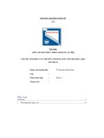 chủ đề tìm hiểu các phương pháp dự báo tiến bộ khoa họckĩ thuật