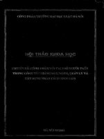 Kỷ yếu hội thảo khoa học: Công đoàn với vai trò người thầy trong công tác giảng dạy, nghiên cứu khoa học, giáo viên chủ nhiệm và xây dựng nhân cách sinh viên