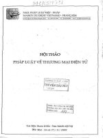 Kỷ yếu hội thảo khoa học: Pháp luật về thương mại điện tử