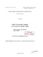 Luận án phó tiến sĩ luật học: Chế tài hành chính - Lý luận và thực tiễn