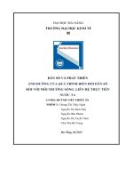ảnh hưởng của quá trình biến đổi dân sốđối với môi trường sống liên hệ thực tiễnnước ta