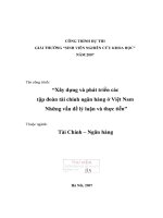 Công trình dự thi giải thưởng “Sinh viên nghiên cứu khoa học”: Xây dựng và phát triển các tập đoàn tài chính ngân hàng ở Việt Nam - Những vấn đề lý luận và thực tiễn