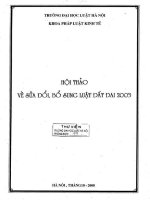 Kỷ yếu hội thảo khoa học: Về sửa đổi, bổ sung Luật Đất đai 2003