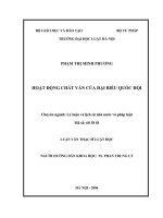 Luận văn thạc sĩ Luật học: Hoạt động chất vấn của đại biểu Quốc hội