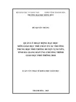 luận văn quản lý hoạt động dạy học môn giáo dục thể chất ở các trường trung học phổ thông huyện vị xuyên tỉnh hà giang đáp ứng chương trình giáo dục phổ thông 2018