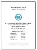 kế hoạch marketing điện tử tại facebook và website khoa hệ thống thông tin với phụ huynh