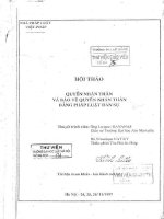 Kỷ yếu hội thảo khoa học: Quyền nhân thân và bảo vệ quyền nhân thân bằng pháp luật dân sự