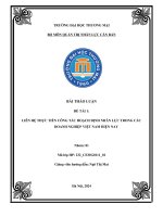 đề tài 1 liên hệ thực tiễn công tác hoạch định nhân lực trong các doanh nghiệp việt nam hiện nay