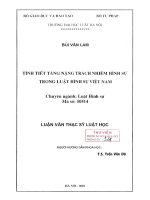 Luận văn thạc sĩ luật học: Tình tiết tăng nặng trách nhiệm hình sự trong Luật Hình sự Việt Nam