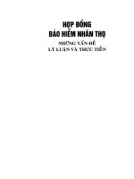 Hợp đồng bảo hiểm nhân thọ - Những vấn đề lý luận và thực tiễn - Trần Vũ Hải