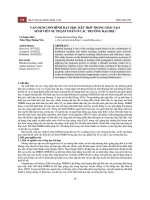 VẬN DỤNG MÔ HÌNH DẠY HỌC KẾT HỢP TRONG ĐÀO TẠO SINH VIÊN SƯ PHẠM TOÁN Ở CÁC TRƯỜNG ĐẠI HỌC