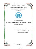 thuyết trình durex with marketing campaign onsocial media