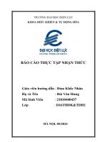 báo cáo thực tập nhận thức tổng quan về hệ thống điện trong toàn nhà