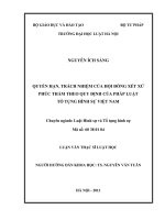 Luận văn thạc sĩ luật học: Quyền hạn, trách nhiệm của Hội đồng xét xử phúc thẩm theo quy định của pháp luật tố tụng hình sự Việt Nam