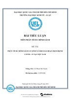 tiểu luận phân tích chính sách an sinh xã hội giai đoạn dịch bệnh covid 19 tại việt nam