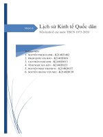 tiểu luận lịch sử kinh tế quốc dân nền kinh tế các nước tbcn 1973 2020