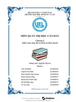 tiểu luận môn quản trị học căn bản chương 8 kiểm soát thay đổi và khởi sự kinh doanh