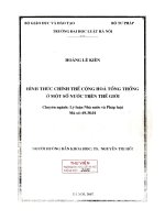 Luận văn thạc sỹ Luật học: Hình thức chính thể cộng hoà tổng thống ở một số nước trên thế giới