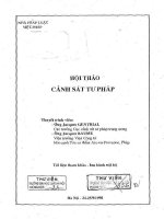 Kỷ yếu hội thảo khoa học: Cảnh sát tư pháp