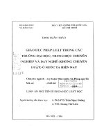 Luận án phó tiến sĩ khoa học luật học: Giáo dục pháp luật trong các trường đại học, trung học chuyên nghiệp và dạy nghề (không chuyên luật) ở nước ta hiện nay