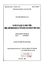 Luận án tiến sĩ luật học: Cơ sở lý luận và thực tiễn của chế định pháp lý về nuôi con nuôi ở Việt Nam