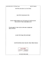 Luận văn thạc sĩ Luật học: Hoàn thiện pháp luật về quản lý ngân sách nhà nước ở Việt Nam hiện nay