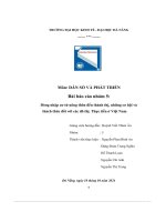 dòng nhập cư từ nông thôn đến thành thị những cơ hội vàthách thức đối với các đô thị thực tiễn ở việt nam