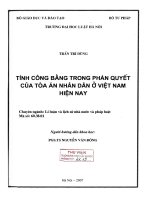 Luận văn thạc sĩ luật học: Tính công bằng trong phán quyết của toà án nhân dân ở Việt Nam hiện nay